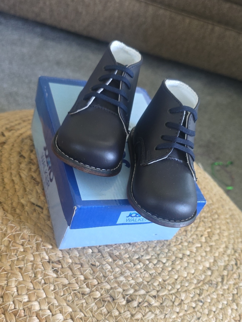 Classic Navy Kids Lace-Up Boots